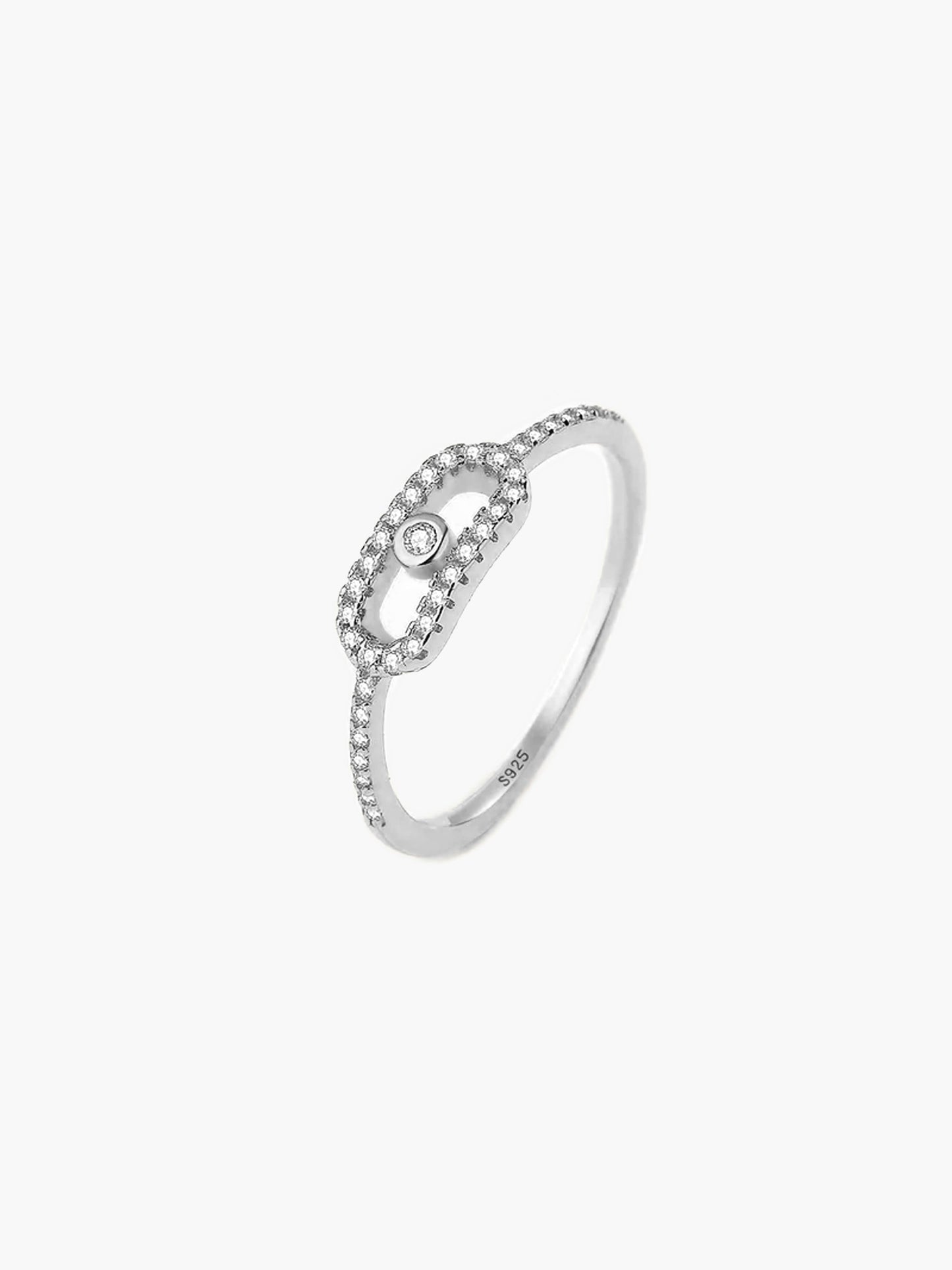 Melissa - Geometric Ring for Women, Elegant Sterling Silver Design