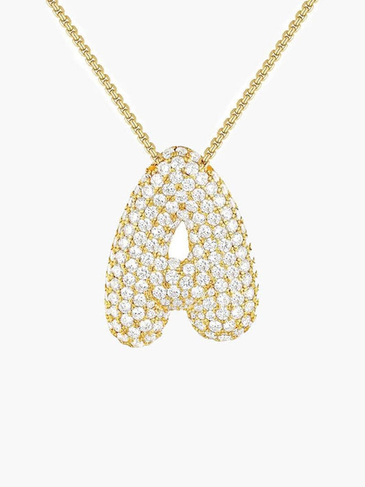 ZEYA - Pavรฉ Letter Necklace