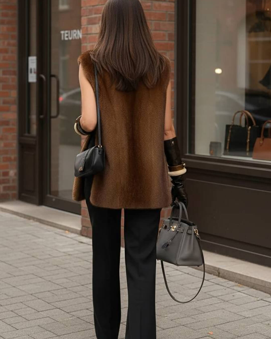 Carina Faux Fur Turtleneck Vest