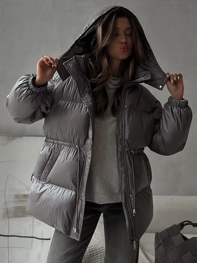 ZEYA - Elaine Drawstring Hooded Puffer Coat
