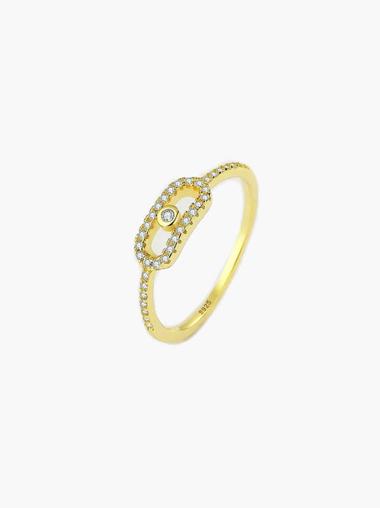 Melissa - Geometric Ring for Women, Elegant Sterling Silver Design