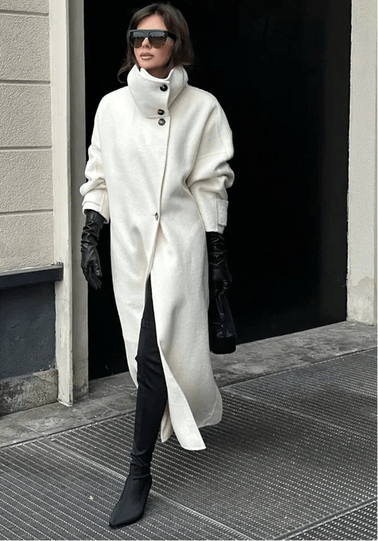 ZEYA - Julia Stand Collar Long Coat