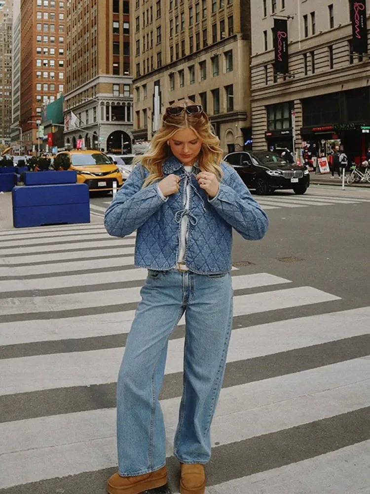 ZEYA - Lana Denim Jacket with Lace Design