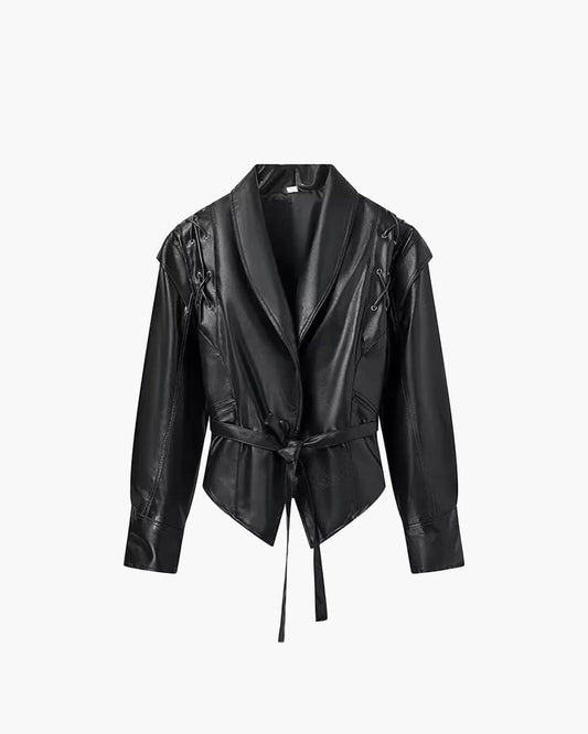 ZEYA - Zora Biker Faux Leather Jacket